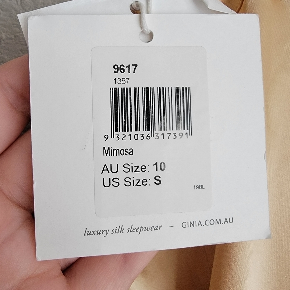 Ginia Silk Slip Dress In Mimosa Size Au10 Nwt — image 8 of 8
